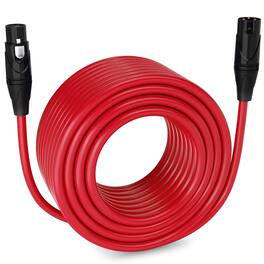 Lyxpro - 200 ft Balanced XLR Cable, Male to Female, 3 Pin Microphone Cable - Red