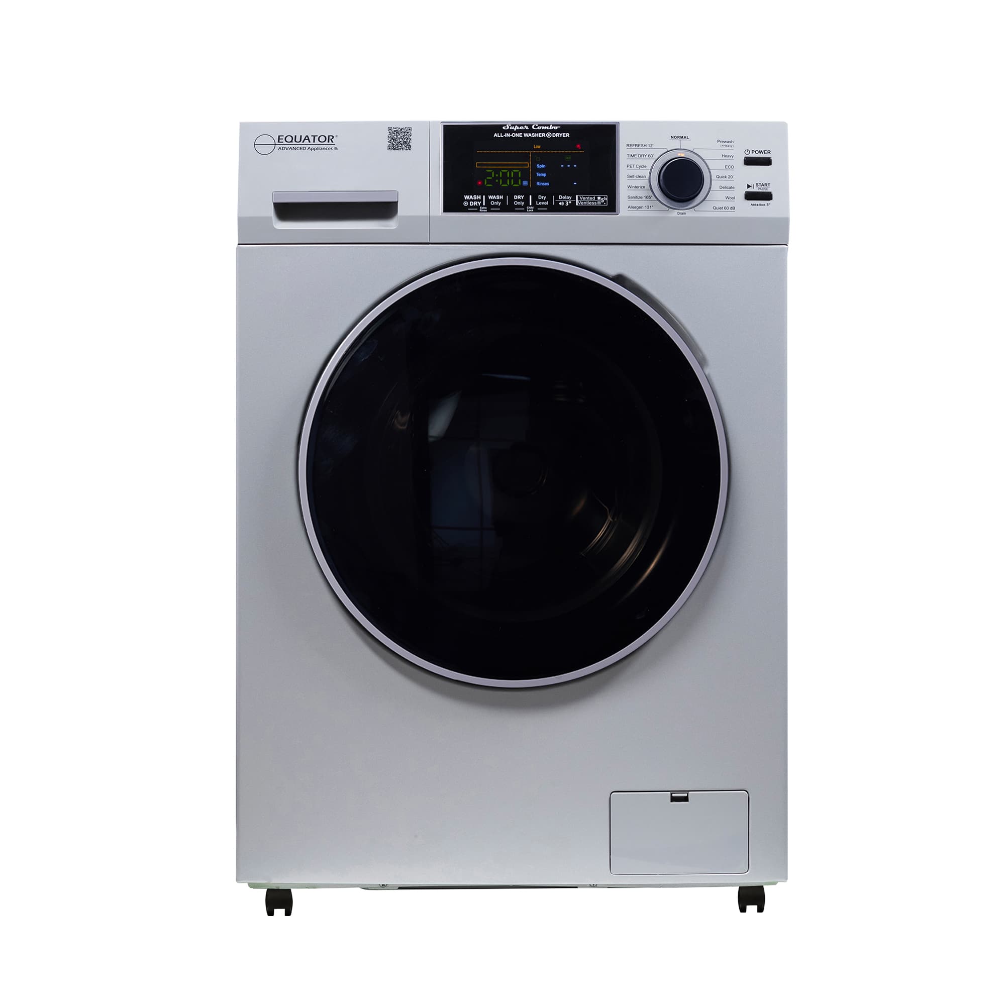 EQUATOR
EQUATOR EQUATOR
ALL IN ONE WASHING MACHINE
NORMAL
DELICATE
HEAVY
SPEED WASH
POWER
DRY
STEAM
START
30
WASH
RINSE
SPIN
DRY
1:00
WASH
RINSE
SPIN
DRY
EQUATOR