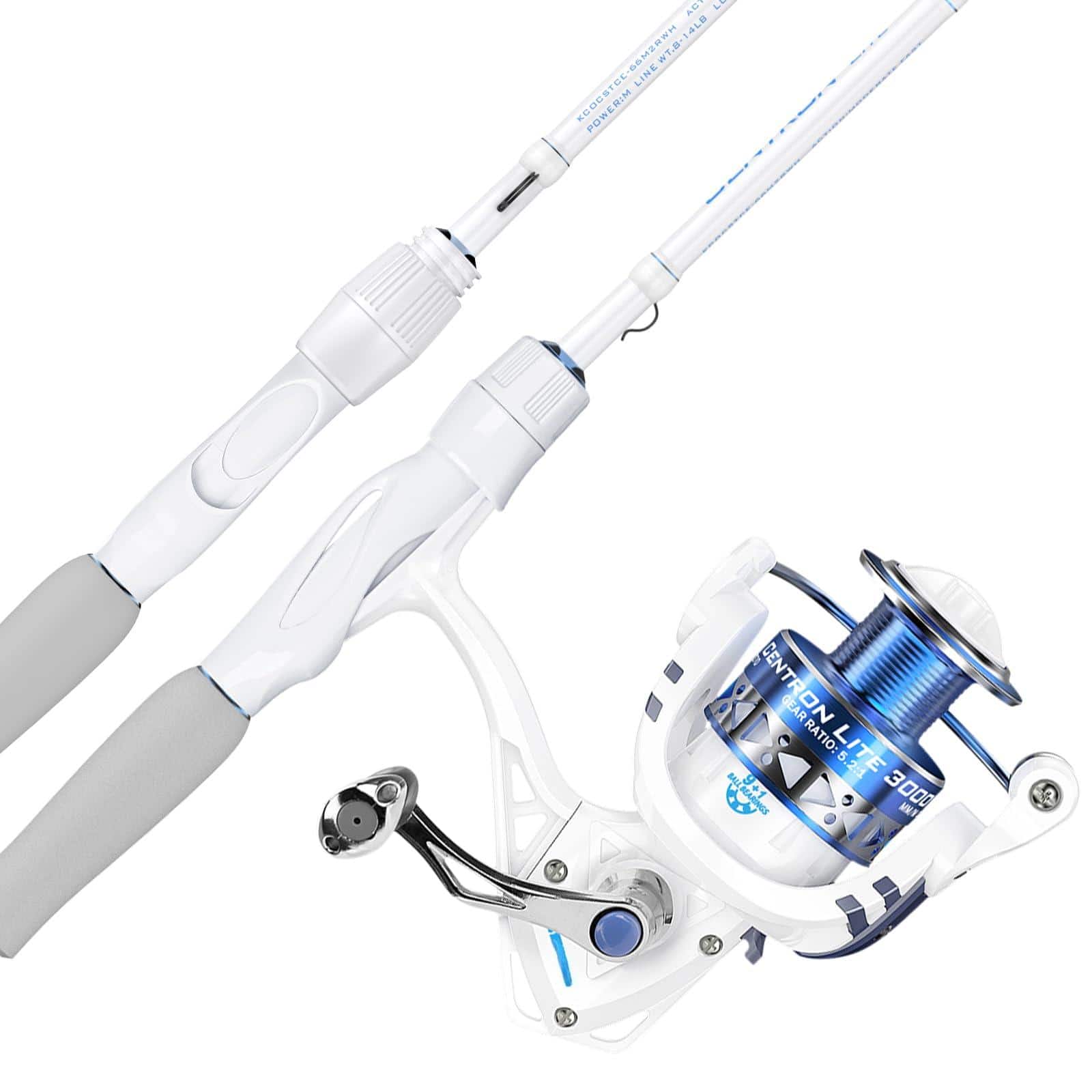 NICHOLAS KLEIN - Centron Lite Fishing Rod And Reel Combo Im6 Graphite 2pc Blanks Stainless Steel Guides With - Spin-6'6" Medium Light-2000 Reel-2pcs