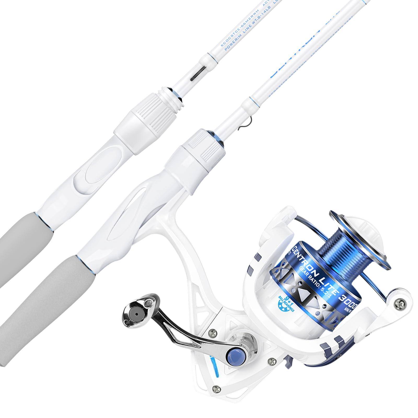 NICHOLAS KLEIN - Centron Lite Fishing Rod And Reel Combo Im6 Graphite 2pc Blanks Stainless Steel Guides With - Spin-6'6" Medium Light-2000 Reel-2pcs