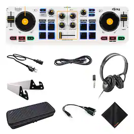 Hercules - DJ Control Mix Wireless DJ Controller +Headphones +Case (Bundle Set)