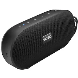 TOZO - PA1 Portable Bluetooth Speaker – 20W Stereo Sound, IPX7 Waterproof, 25-Hour Battery, App EQ Control - Black