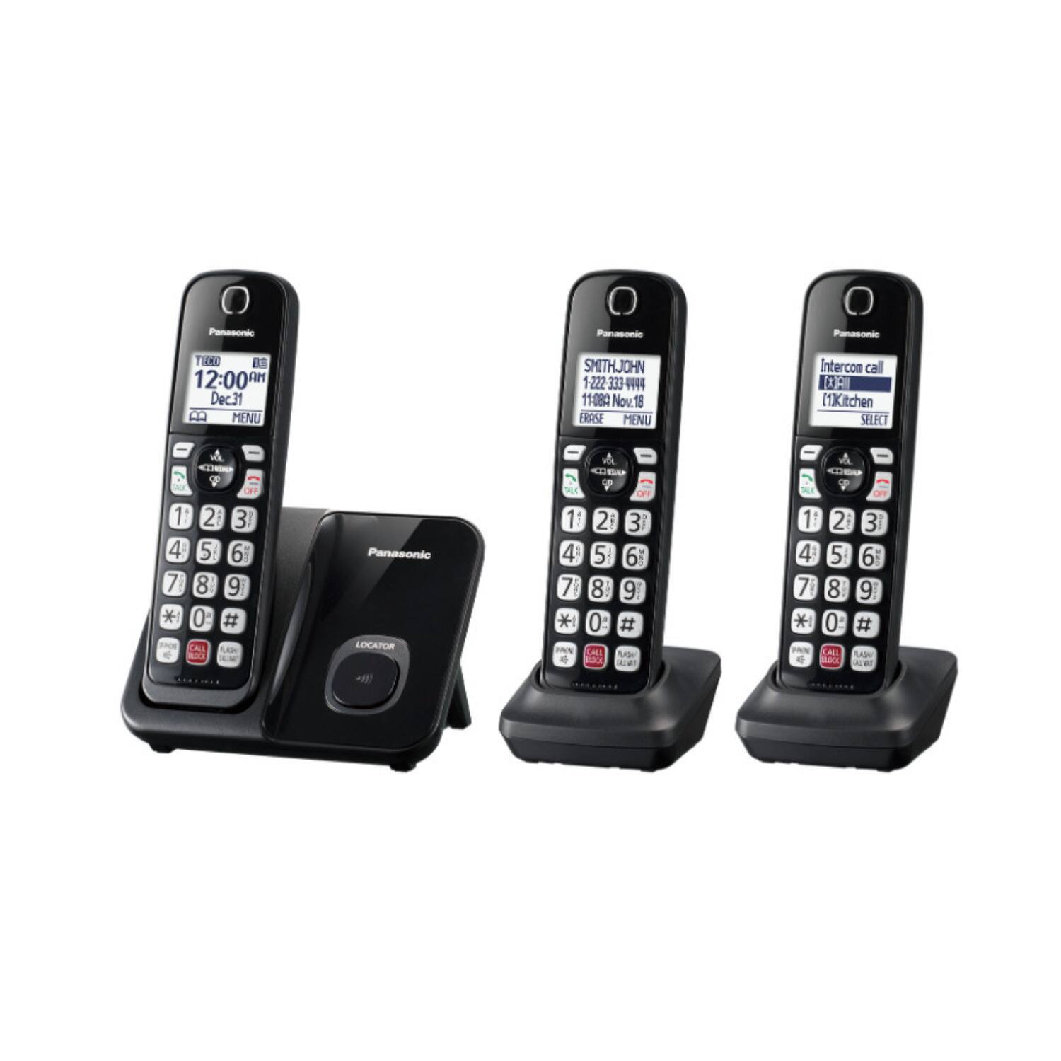 Panasonic, Panasonic, Panasonic, SMITHJOHN, 1-222-333-4444, 11:08PM, Nov 18, Intercom call, 1-222-333-4444, (1)Kitchen, SELECT, 1 2 3 4 5 6 7 8 9 * 0 #, Panasonic, LOCATOR, 1 2 3 4 5 6 7 8 9 * 0 #, Panasonic, 1 2 3 4 5 6 7 8 9 * 0 #