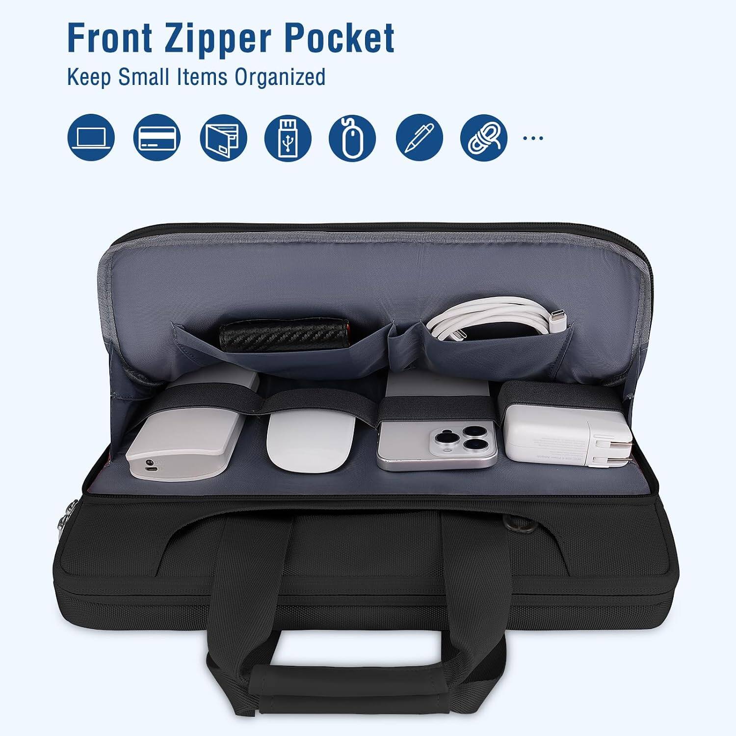 Front Zipper Pocket  
Keep Small Items Organized