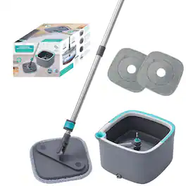 True & Tidy - Spin Mop And Bucket True Clean System - Gray