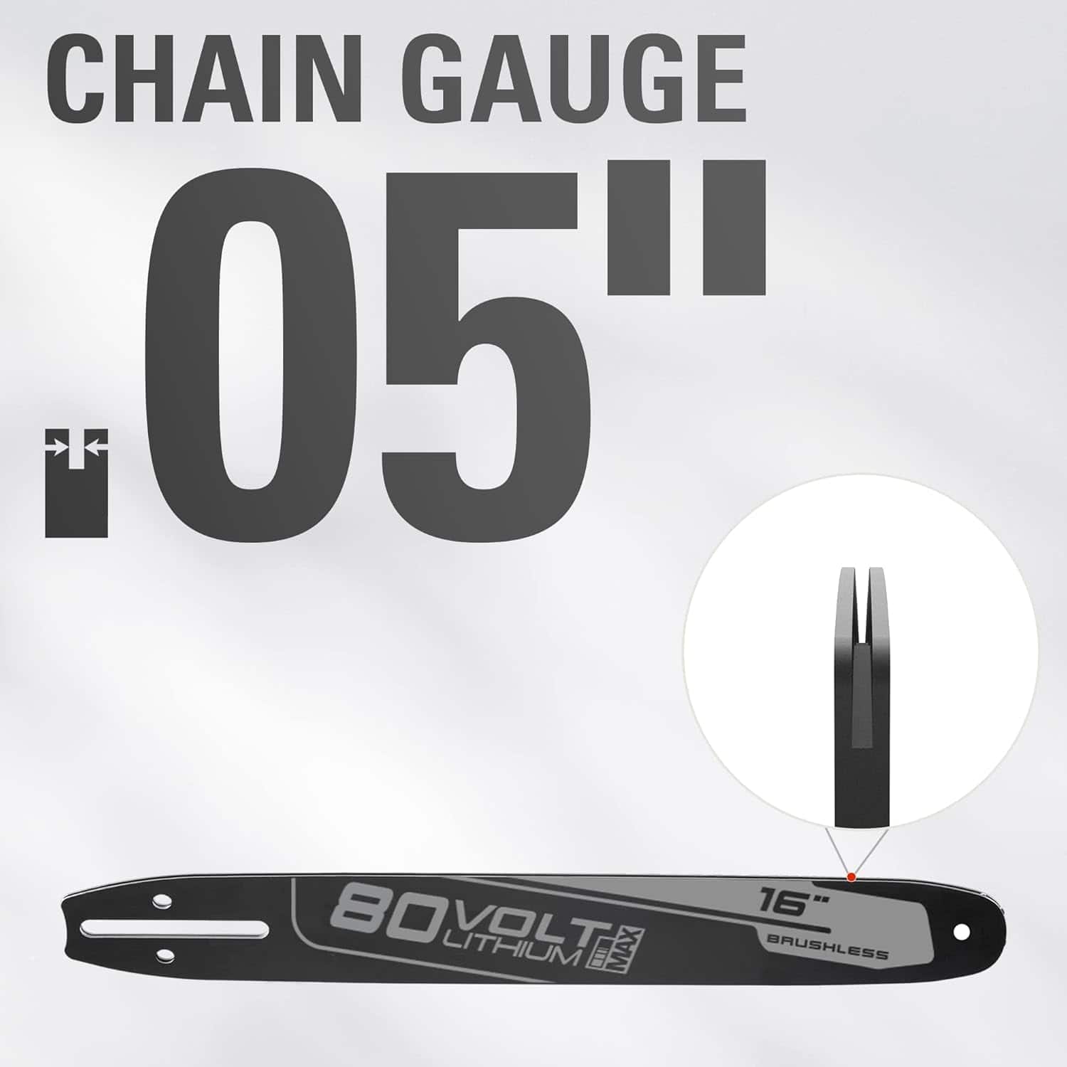 CHAIN GAUGE 05" BOVALTO 80 LITHIUM 1 MAX 16 BRUSHLESS