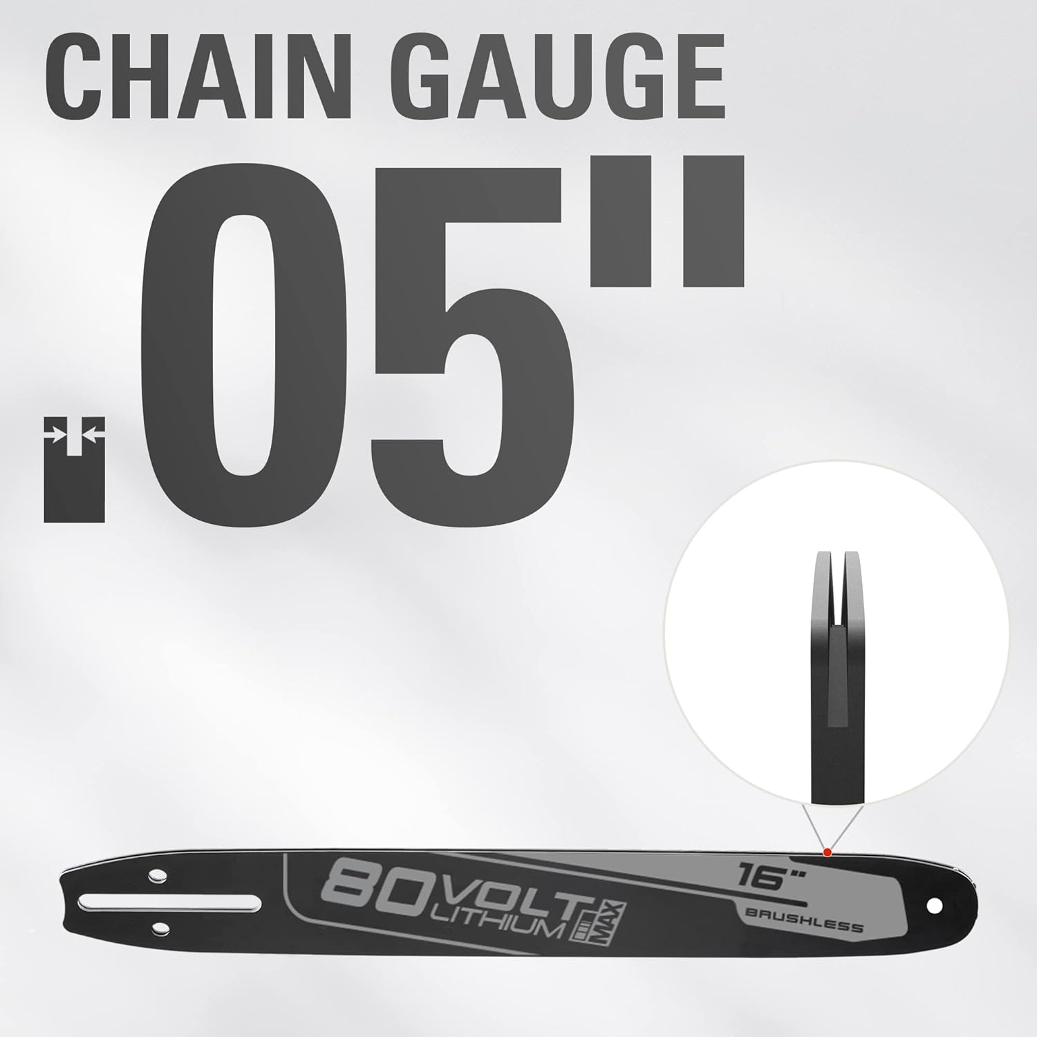 CHAIN GAUGE 05" BOVALTO 80 LITHIUM 1 MAX 16 BRUSHLESS
