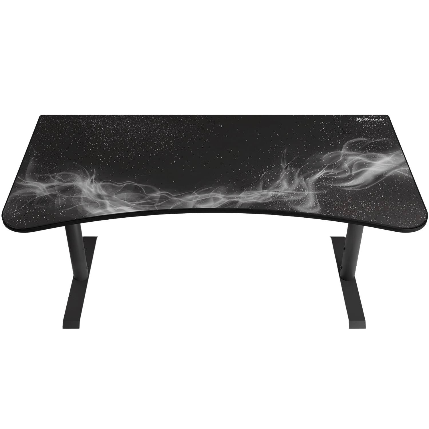 Angle. Arozzi - Arena Ultrawide Curved Gaming Desk - Gunmetal Galazy.