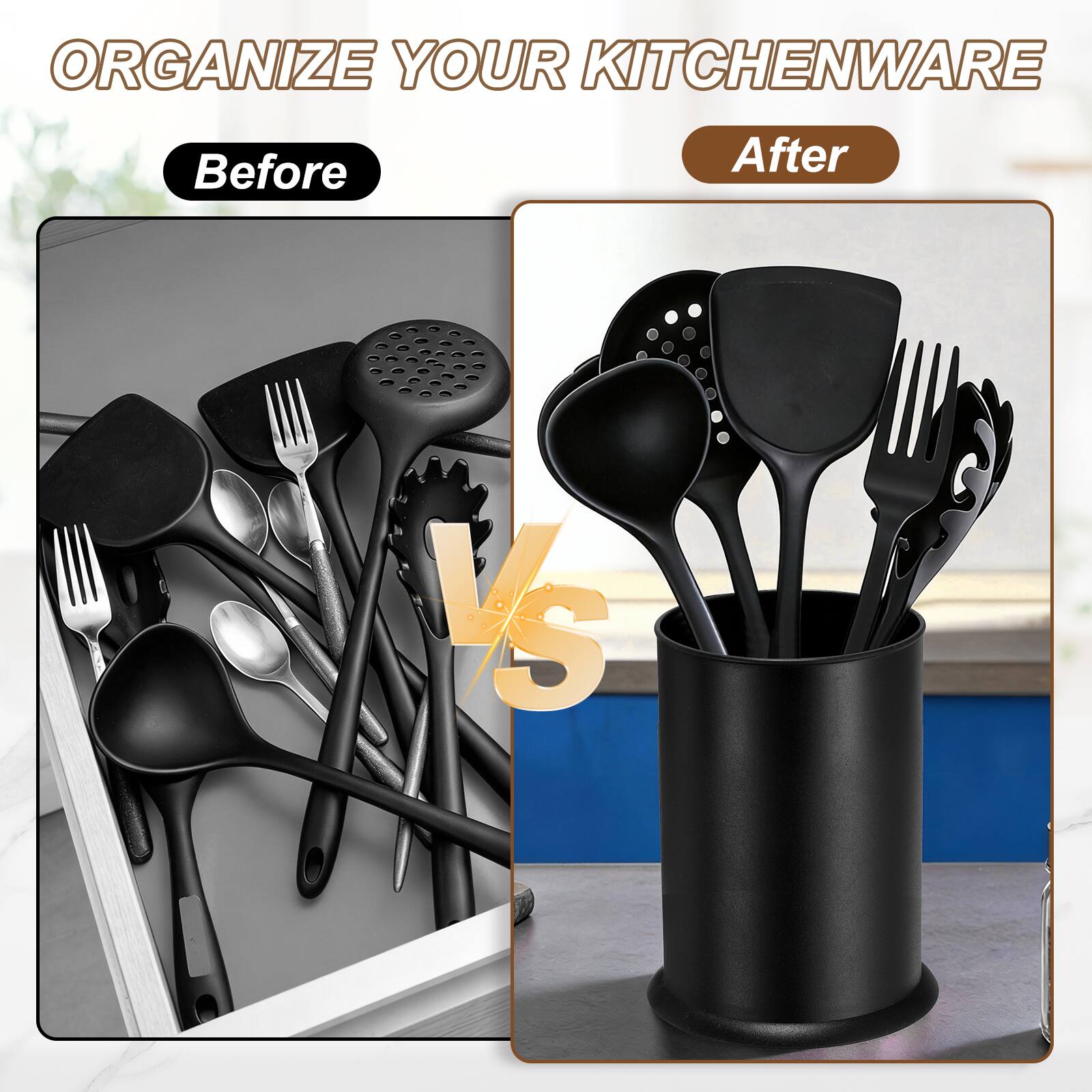 ORGANIZE YOUR KITCHENWARE

Before

After