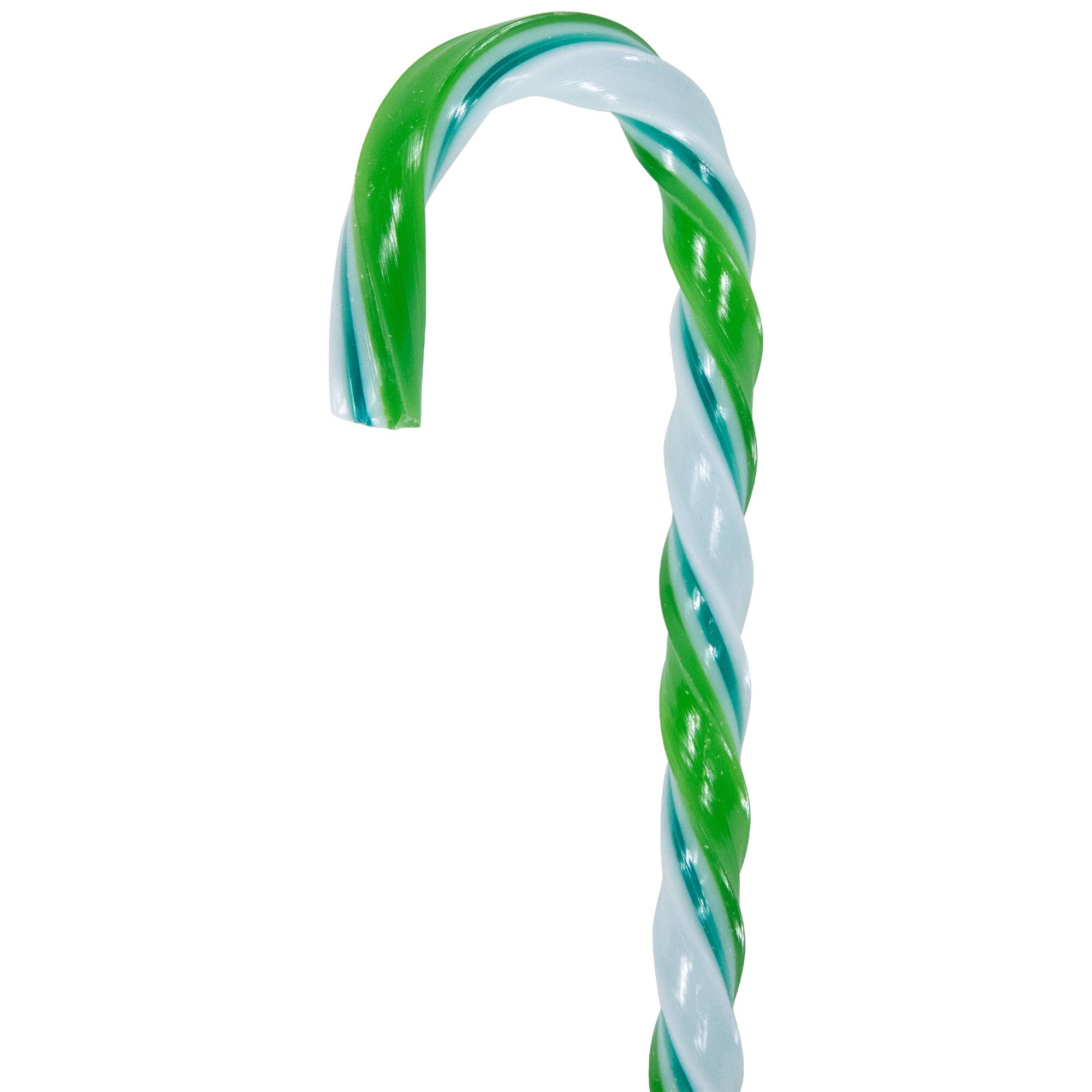 Alt View 5. Northlight - Twist Candy Cane Christmas Ornaments - 6" - Green and White - 12 ct - Green.
