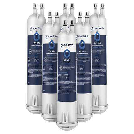 Glacier Fresh
GF-004
Ice & Water Refrigerator Filter
Replace every 6 months
NSF
Certified
NSF/ANSI 42
NSF/ANSI 53
NSF/ANSI 401
Filtering Parameters
200 gallons
32°F - 100°F
100 psi
Certified to reduce:
Chlorine Taste & Odor
Cysts
Lead
Mercury
Volatile Organic Compounds (VOCs)
Pharmaceuticals & Personal Care Products (PPCPs)
Perfluorinated Chemicals (PFCs)
1,4-Dioxane
1,2,3,6,7,8-Hexachlorocyclohexane (HCH)
1,2,4,5-Tetrachlorobenzene (TeCB)
1,2,4,5-Tetrachlorobenzene (TeCB)
1,2,4,5-Tetrachlorobenzene (TeCB)
1,2,4,5-Tetrachlorobenzene (TeCB)
1,2,4,5-T
