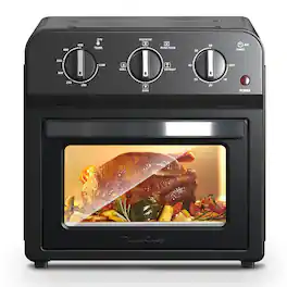 Loheer - Thirteen Quart Air Fryer Toaster Oven Combo Multifunctional Countertop Convection Cooker - Stainless Steel