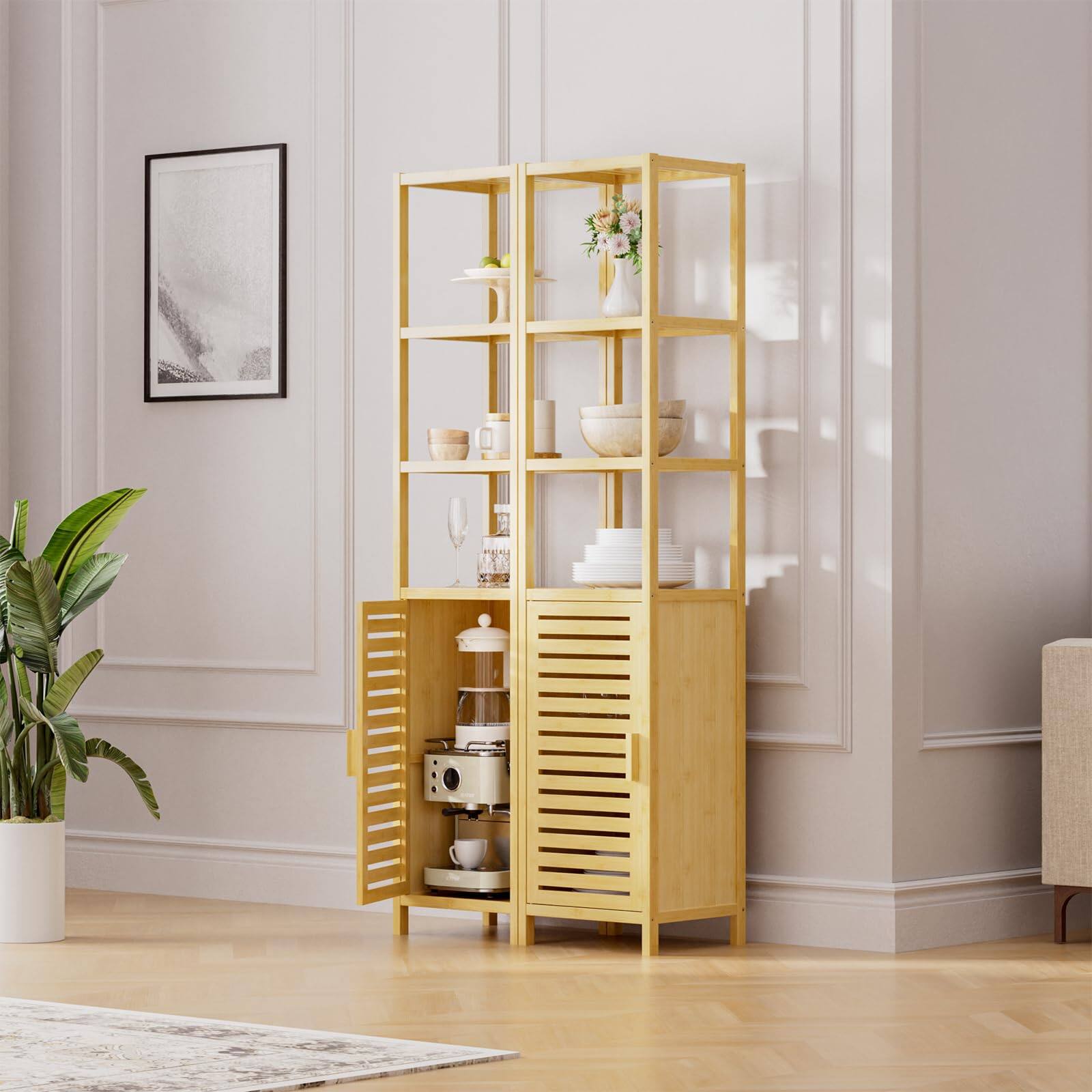 Alt View 1. Empire DigiLabs - 360 Rotating Armoire With Wheels Lockable Organizer W 3-color Led Lights Adjustable Shelves & Rear Storag... - Black.