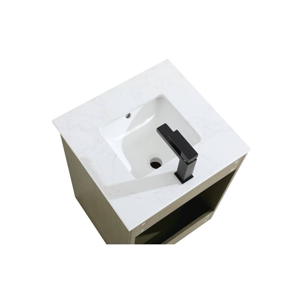 Left. Elegant Kitchen and Bath - Chandler 20 Inch Single Bathroom Vanity In Chestnut Brown - Chestnut Brown.