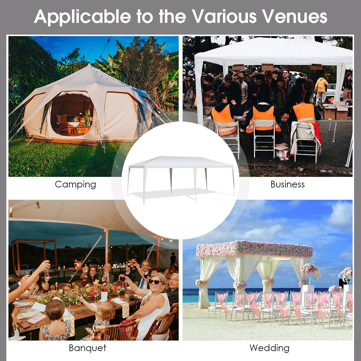 Applicable to the Various Venues

- Camping
- Banquet
- Business
- Wedding