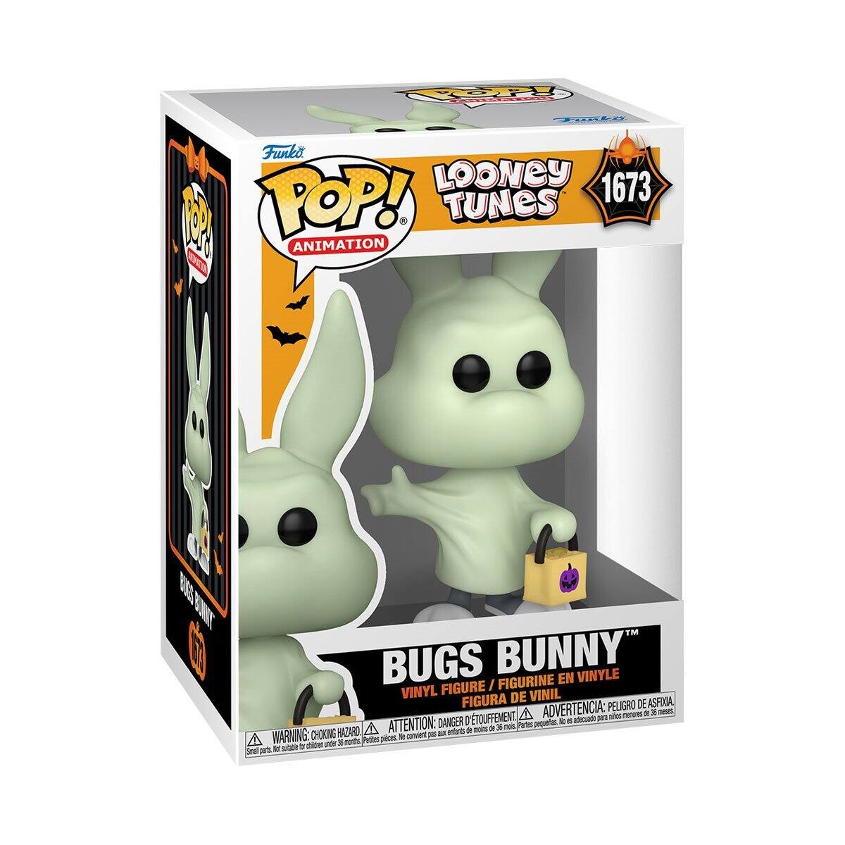 Funko M POP! LOONEY TUNES ANIMATION 1673 BUGS BUNNY FIGURINE EN VINYLE FIGURE / VINYL DE VINIL FIGURA PELIGRO DE ASFIXIA D'TOUFFEMENT A ADVERTENCIA: nmn d x - - e aduad 3 A ATTENTION: DANGER -I 3 nos Partes pequefas HAZARO antants -E sure WARNING: CHOKING 9 convient I - a mont Pettes peces  aide unds Smal de N natbeb