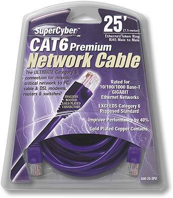Front Standard. CyberPower - 25' SuperCyber CAT6 Network Cable.
