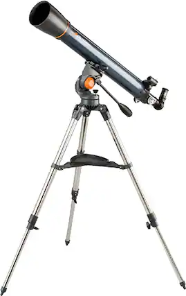 Angle. Celestron - AstroMaster 90AZ Refractor Telescope - Silver.