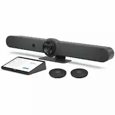 Front. Logitech - Logitech Rally Bar (TAA-Compliant Version) & Logitech Tap with Cat5e & Rally Mic Pod - TAA - For Video Conferencing - Unknown.