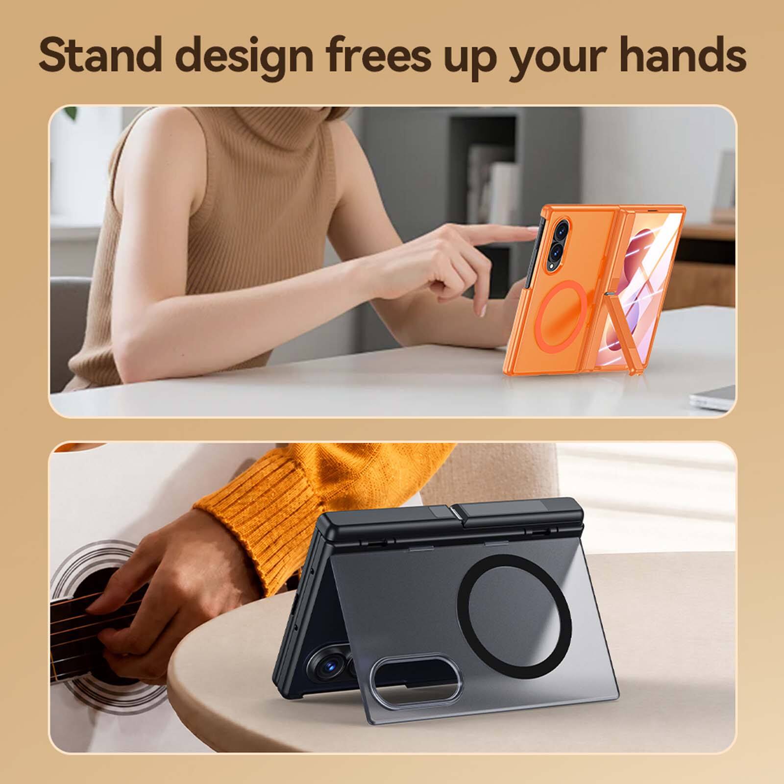 Stand design frees up your hands