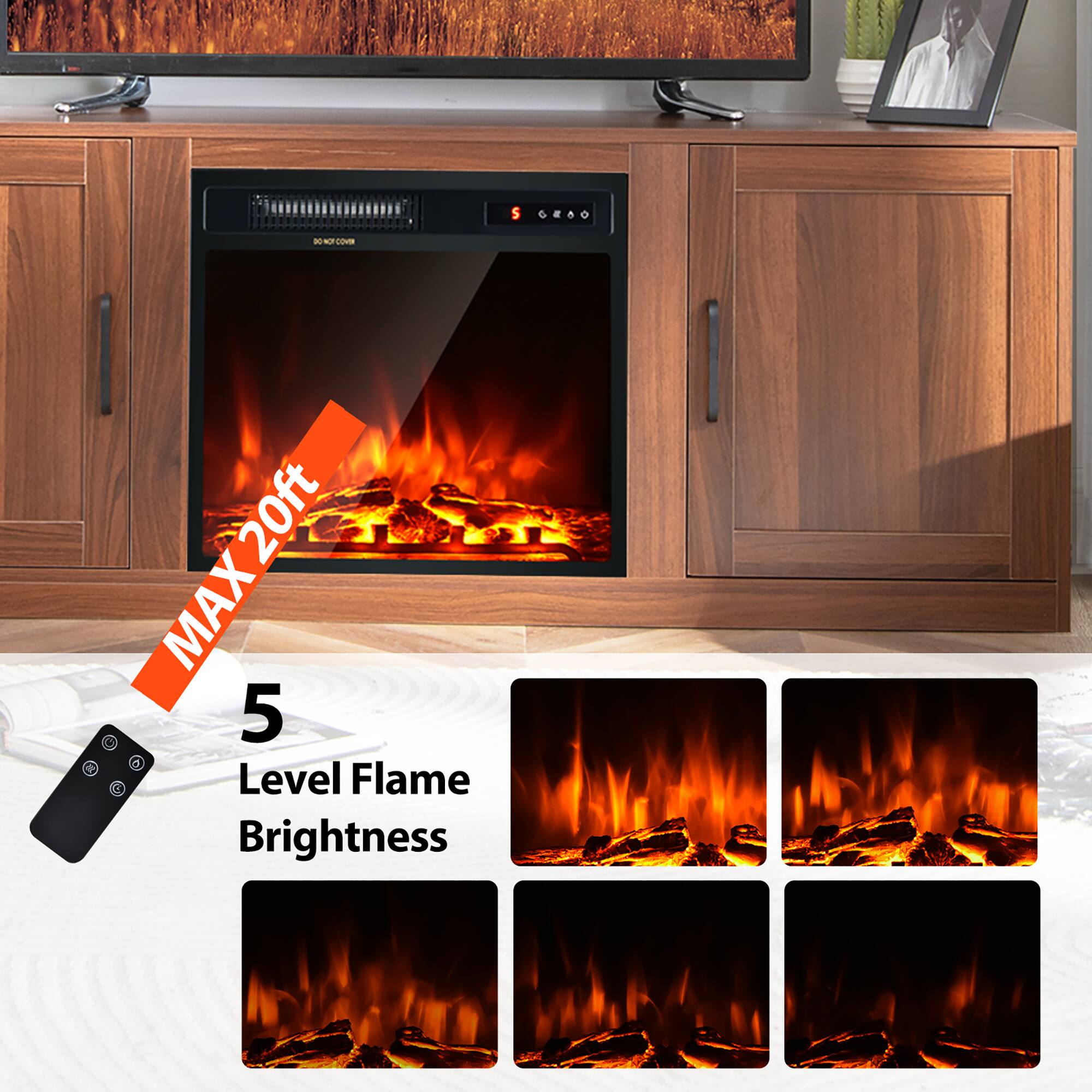 5 Level Flame Brightness  
MAX 20ft