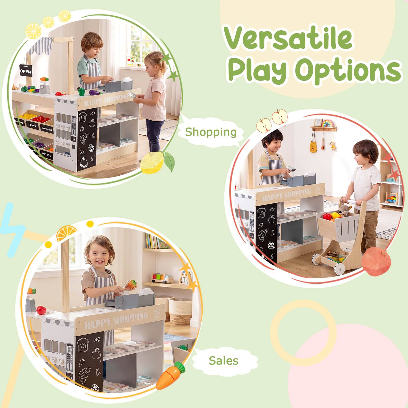 OPEN  
HAPPY SHOPPING  
Versatile Play Options  
T - Shopping  
HAPPY SHOPPING  
HAPPY SHOPPING  
Sales