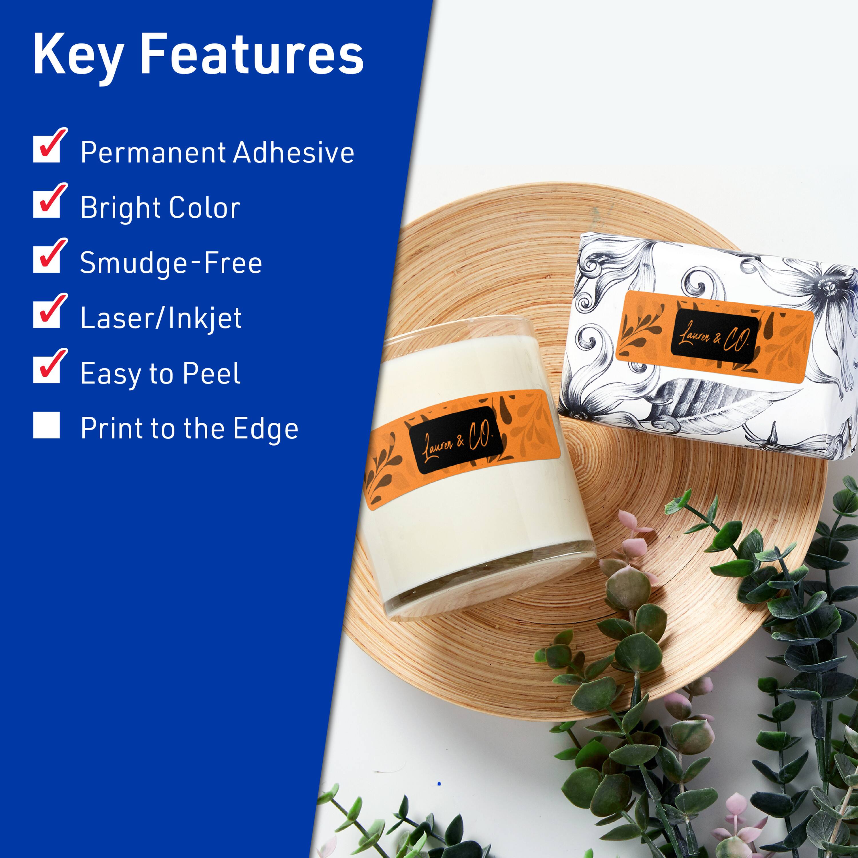 Key Features

- Permanent Adhesive
- Bright Color
- Smudge-Free
- Laser/Inkjet
- Easy to Peel
- Print to the Edge

Lunn & CO