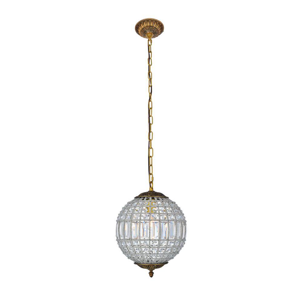Alt View 3. Urban Classic - Olivia 1 light French Gold Pendant Clear Royal Cut Crystal - French Gold.