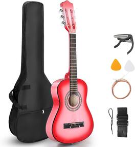 Winado - 30 Inch Beginner Acoustic Guitar, 6 String Basswood Classical Guitars Full Kit with Bag, Strap, Picks, Capo for Adults