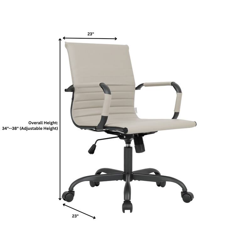 23" Overall Height: 34"--38" (Adjustable Height) 23"