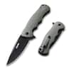 Front. VEVOR - Folding Pocket Knife, 3.5 in/8.8 cm D2 Steel Blade, G10 Handle Small EDC Knife with Pocket Clip - Green + Black.