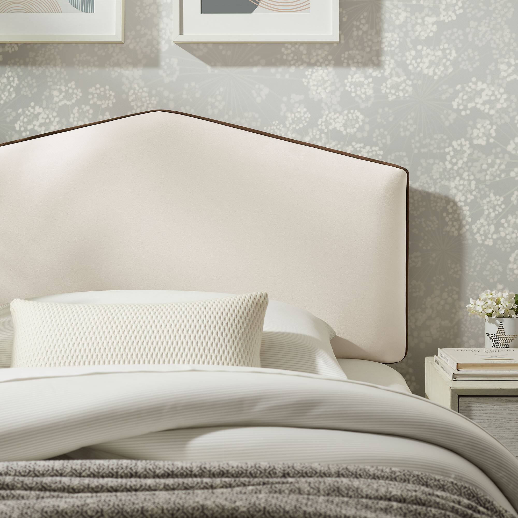 Alt View 1. Modway - Cosette Performance Velvet Headboard by Modway - Alabaster.