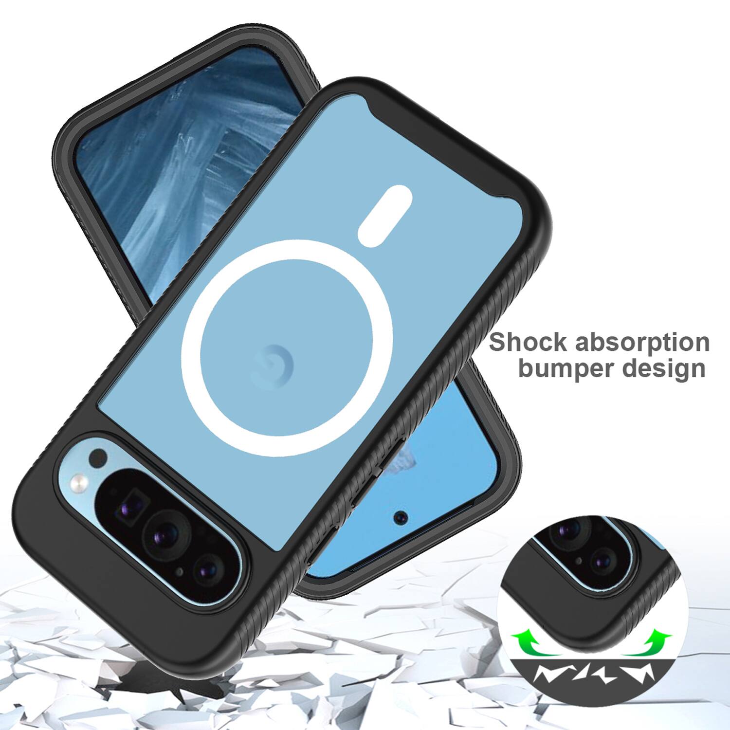 Shock absorption bumper design