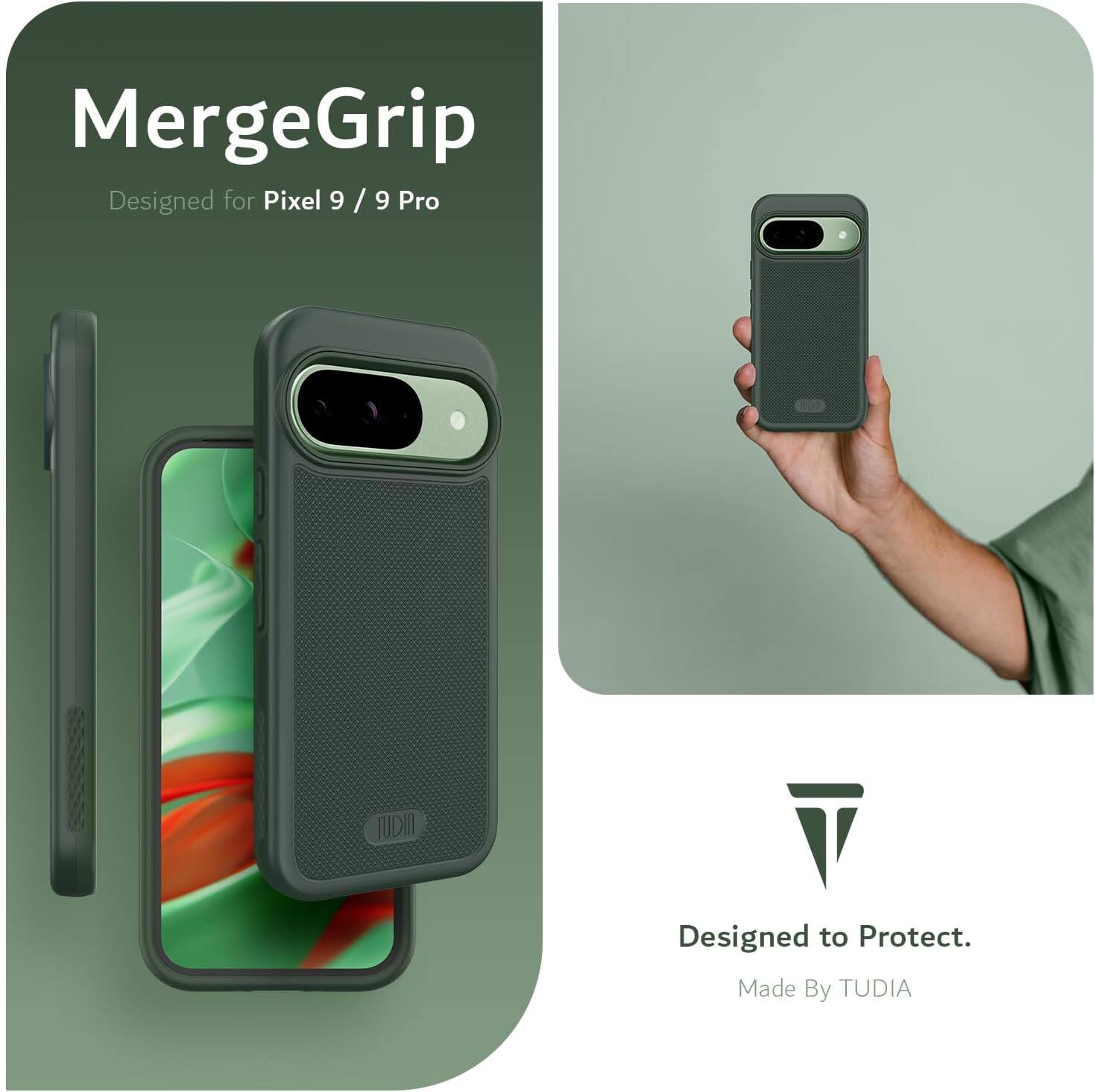 MergeGrip  
Designed for Pixel 9 / 9 Pro  

Designed to Protect.  
Made By TUDIA