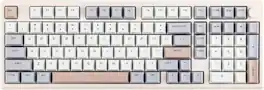 EPOMAKER - Galaxy100 QMK/VIA Wireless Aluminum Gaming Keyboard (Creamy White, Marble White Switch) - Gray