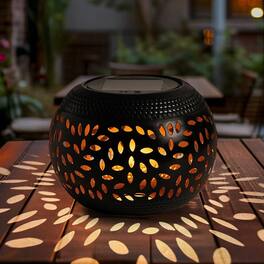 Comfort Essence - Solar Table Lanterns Outdoor Waterproof - Led Lamp Metal Lights -solar Decorative Lantern For Desk Patio - Black-1 Pack