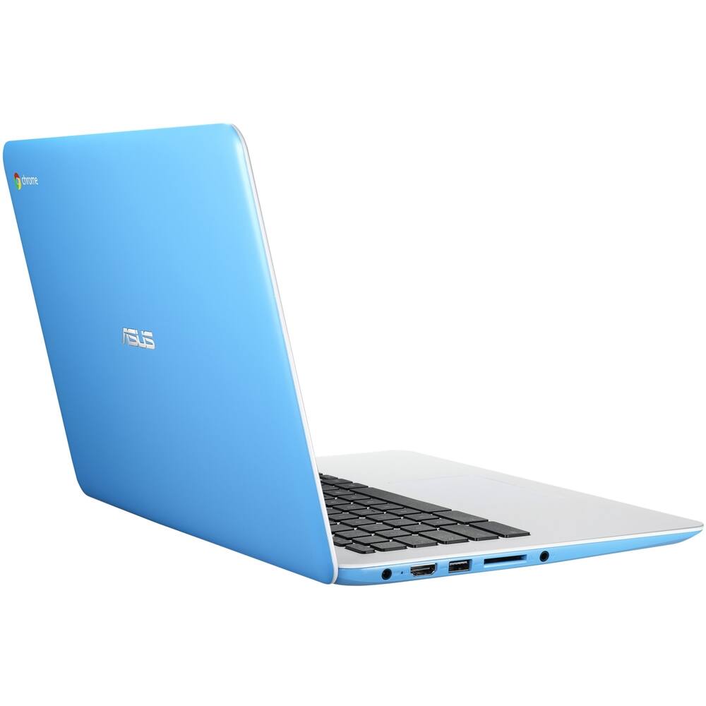 Alt View Zoom 13. ASUS - C300SA 13.3" Chromebook - Intel Celeron - 4GB Memory - 16GB eMMC Flash Memory - Blue.