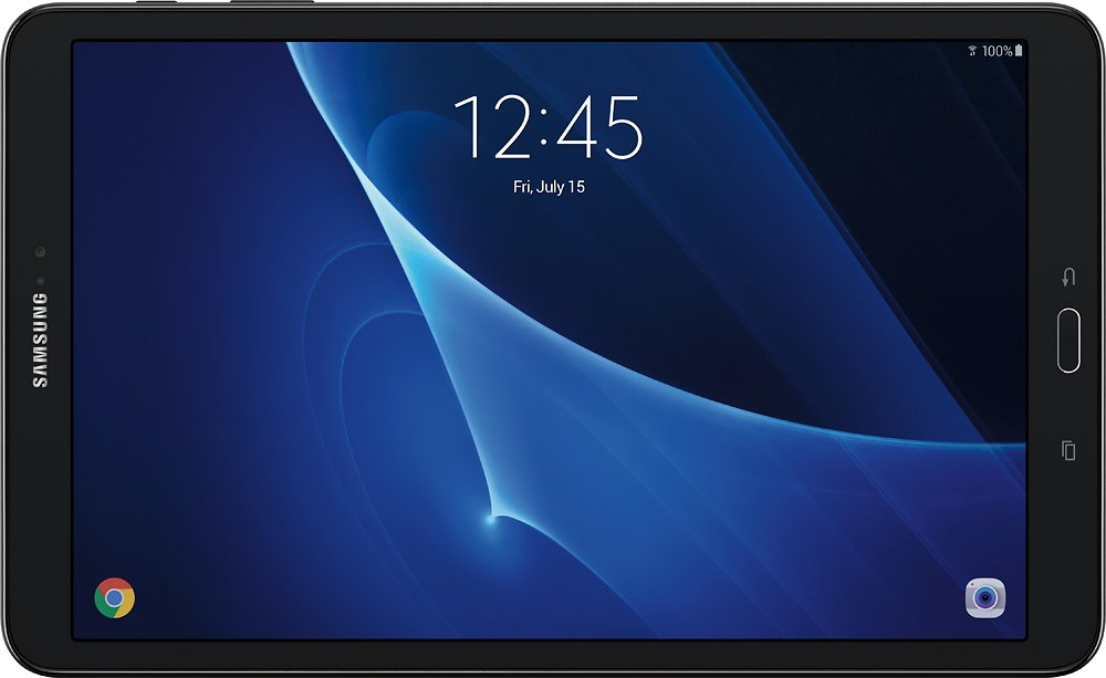 Samsung - Galaxy Tab A - 10.1" - 16GB - Black - Front_Zoom