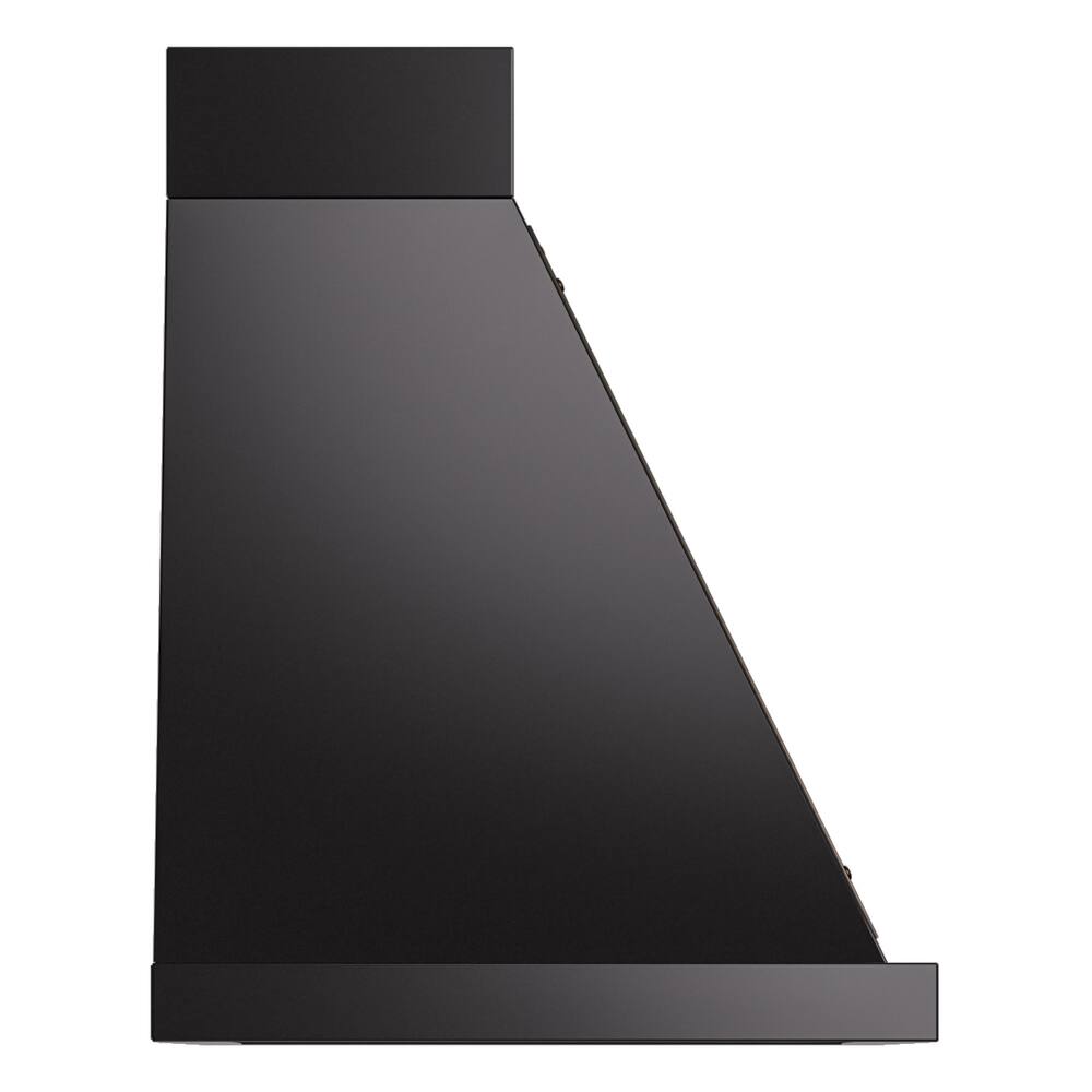 Alt View 3. ILVE - ILVE Nostalgie II Series 30 in. Noblesse Wall Mount Range Hood with 600 CFM (Burnished Trim) - Glossy Black.