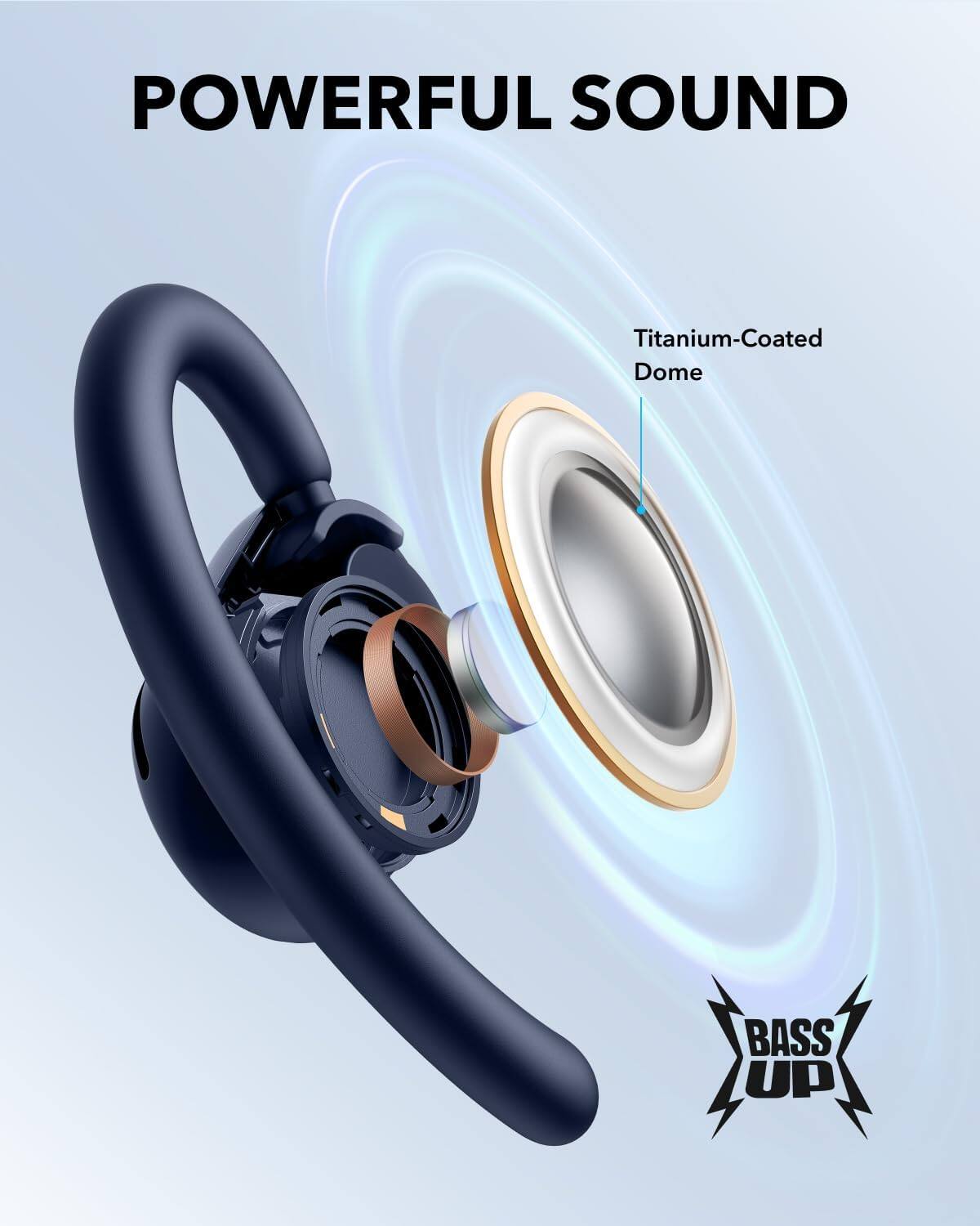 POWERFUL SOUND
Titanium-Coated Dome
BASS UP