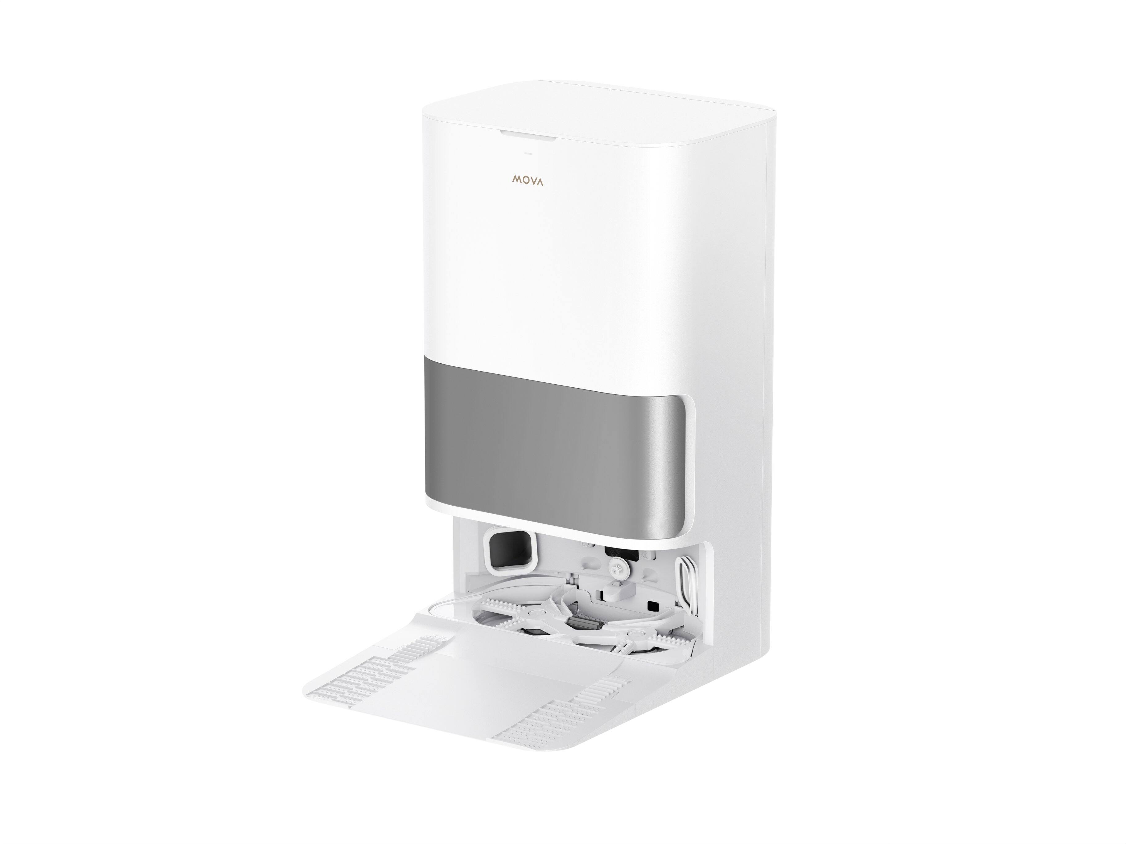 Alt View 5. MOVA - P10 Pro Ultra Robot Vacuum and Mop, 13k Pa Suction, Water Auto Wash&Dry,Dual Spinning Extenable Mop,Obstacle Avoidance - White.