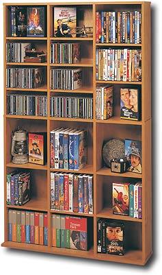 Angle Standard. O'Sullivan - Multimedia Storage Cabinet - Bank Alder.