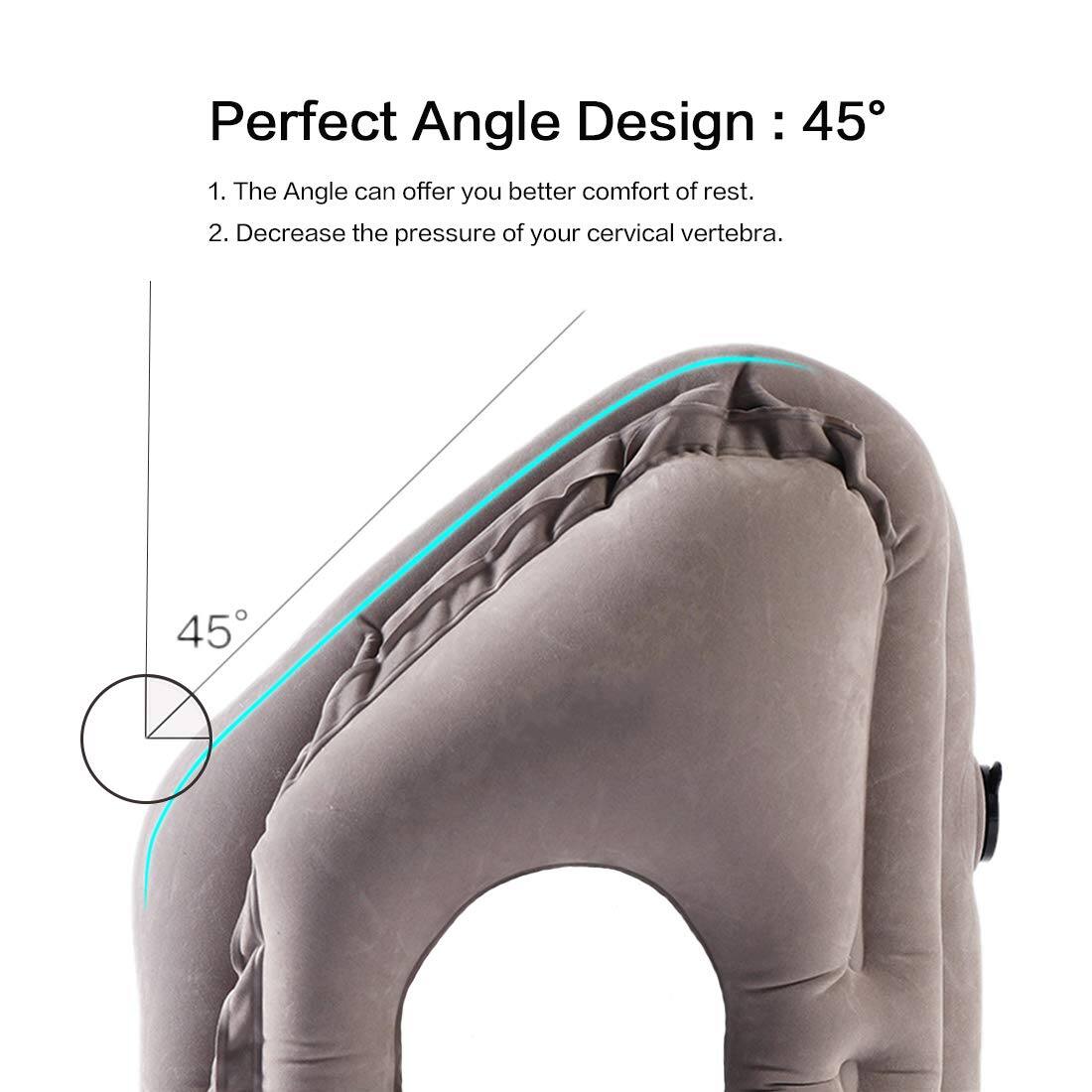 Perfect Angle Design: 45°

1. The Angle can offer you better comfort of rest.
2. Decrease the pressure of your cervical vertebra.