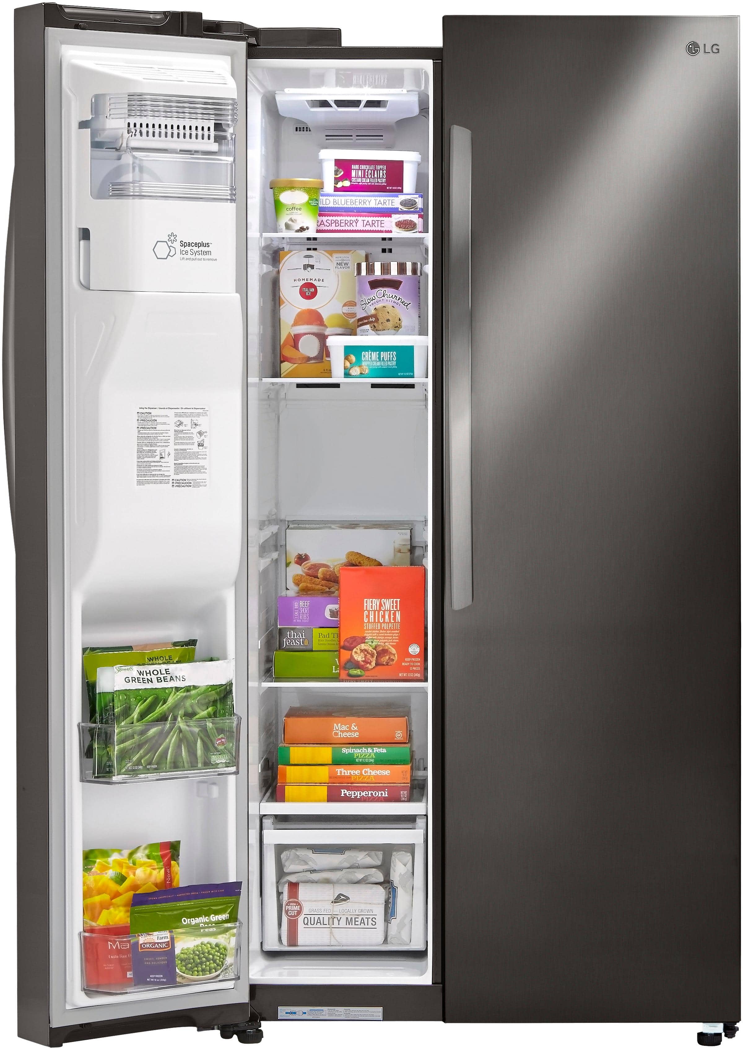 Best Buy LG 26.2 Cu. Ft. SidebySide Refrigerator Black stainless