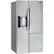 Angle. LG - Door-in-Door 22 cu.ft. Side-By-Side Counter-Depth Refrigerator - Stainless steel.