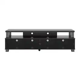 CorLiving - Bromley Ravenwood Wooden TV Stand for Most TVs up to 95" - Ravenwood Black