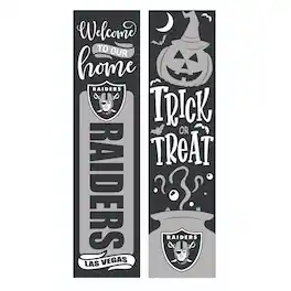 Evergreen Enterprises - Las Vegas Raiders 47" Double Sided Halloween Leaner Fan Sign - Multicolor
