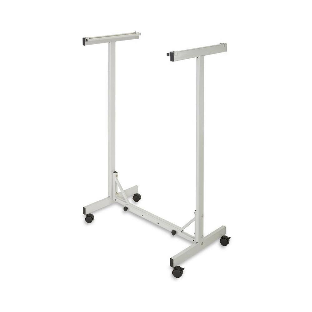Left. AdirOffice - Steel Blueprint Storage Stand Adjustable Mobile Plan Center File Cart - Gray.