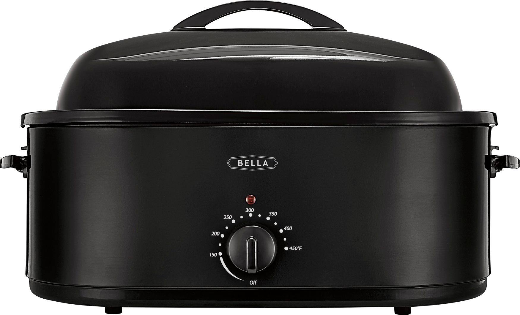 Bella 17 -Quart Turkey Roaster Black BLA14581 - Best Buy