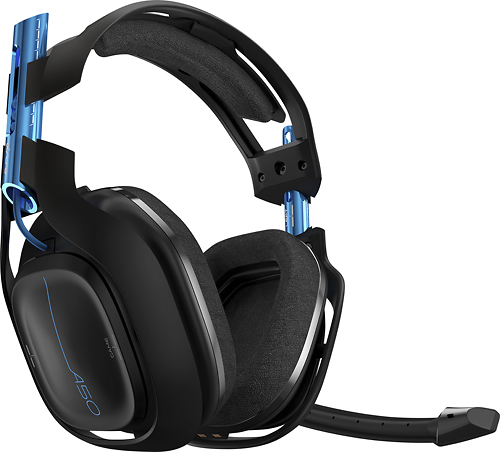 Astro Gaming - A50 Wireless Dolby 7.1 Surround Sound Gaming Headset for PlayStation 4 and Windows - Black/Blue